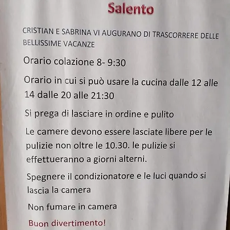 住宿加早餐酒店 Terra Del Salento *